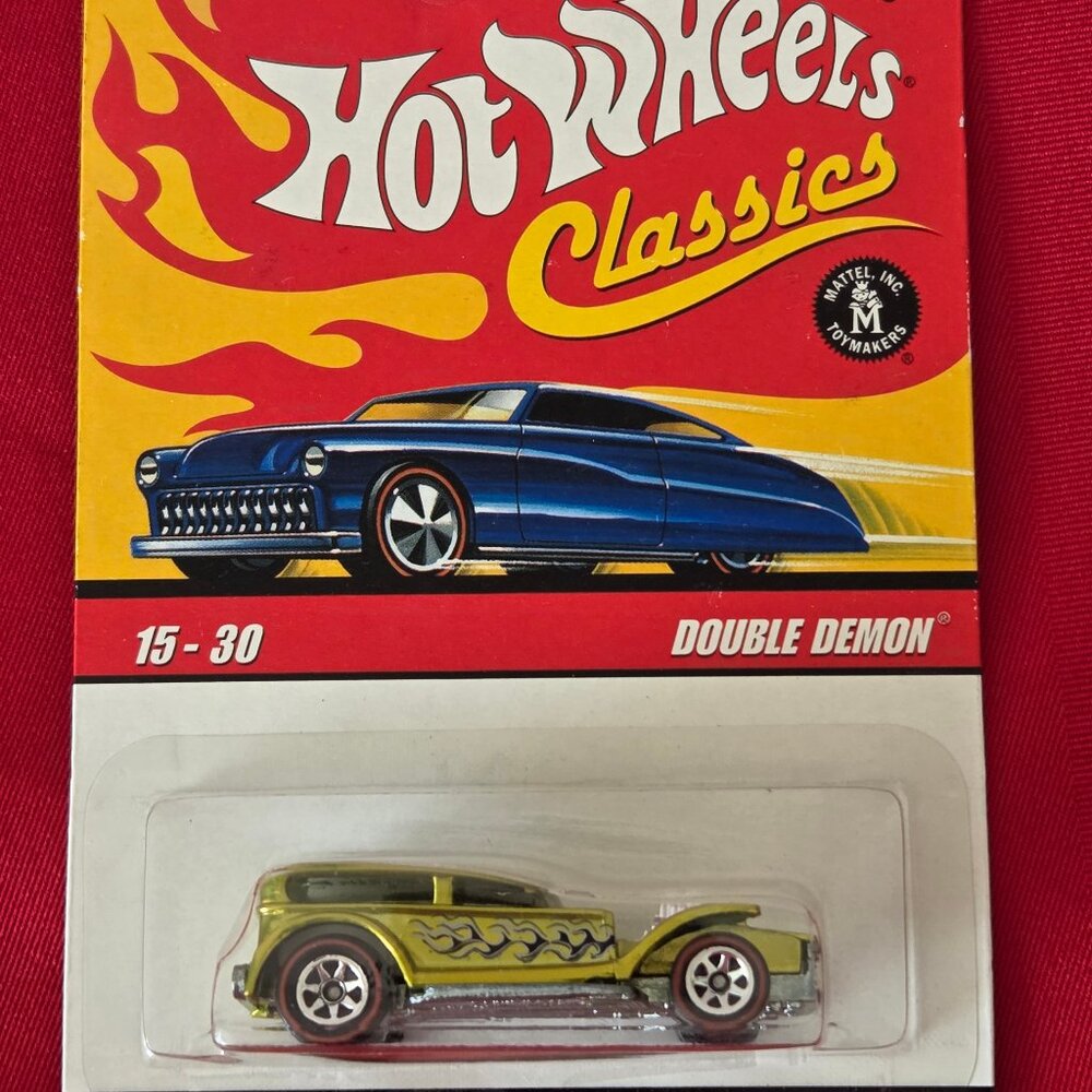 2006 HOT WHEELS RED LINE, DOUBLE DEMON, MINT IN THE PACKAGE!!!